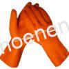 Handschoen MAPA Industrial 299 latex oranje lengte 36 cm met vlokvoering