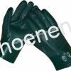 Werkhandschoen PVC groen lengte 27 cm met anti/slip coating en jersey voering. EN 388 EN 374 Ook leverbaar in lengte 35 cm Beschikbaar in maten 10,5