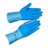 Handschoen MAPA Jersette 301 latex blauw met tricot voering lengte 31 cm antislip profiel. EN 388 EN 374