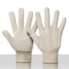 Katoenen jersey handschoen 10OZ met tricot boord kleur ecru