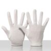 Katoenen wit gebleekte handschoen open eind