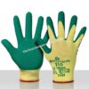 Werkhandschoenendiscounter SHOWA 310 groene latex antislip coating op een polyester/katoenen onderhandschoen