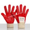Bullflex PVC Werkhandschoenen Artikelnr. 10370 Gecoate PVC handschoen met gesloten rug en tricot polsmanchet.