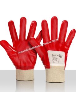 Bullflex PVC Werkhandschoenen Artikelnr. 10370 Gecoate PVC handschoen met gesloten rug en tricot polsmanchet.