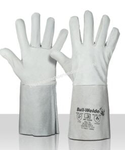 Bullwelder Werkhandschoenen Artikelnr. 10398 Soepele nappalederen lashandschoen met 15 cm splitkap.